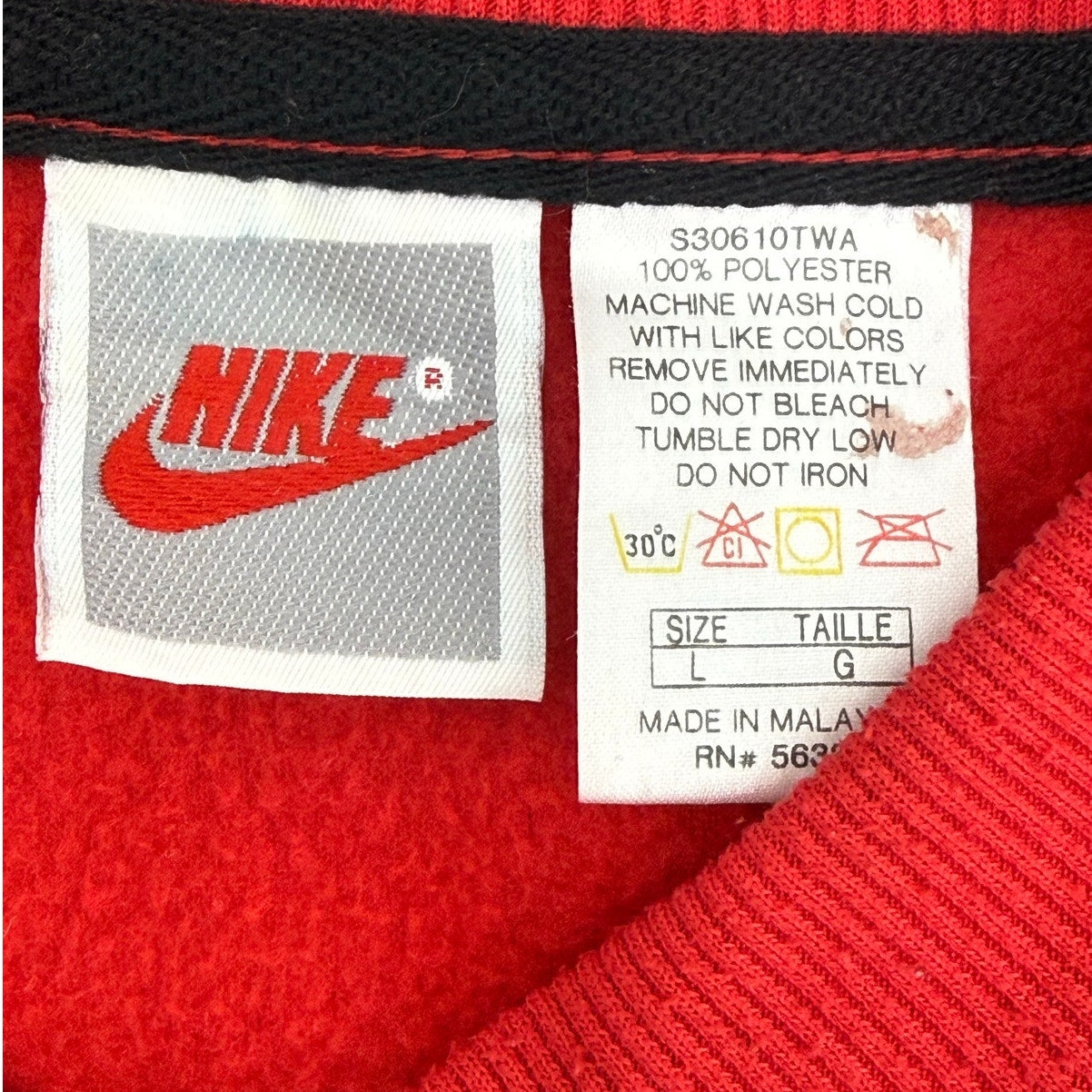 Vintage 90s Nike Men's Large Golf Vest Red Fleece "Payless Celebrity Golf Classic"