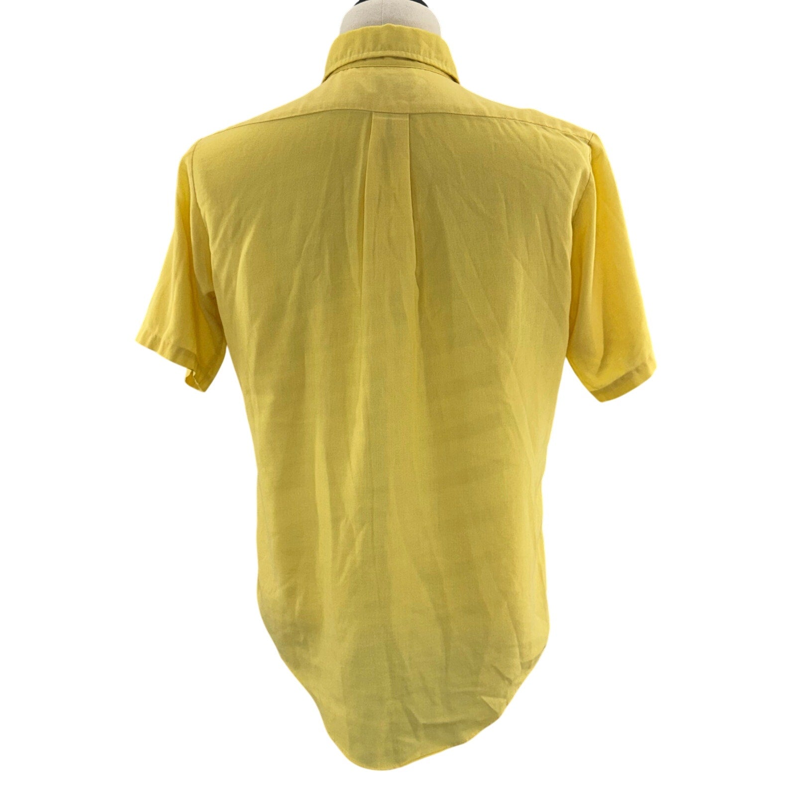 Vintage 80s Mens Medium IVP Classics Yellow Button-Down Shirt 42 Chest