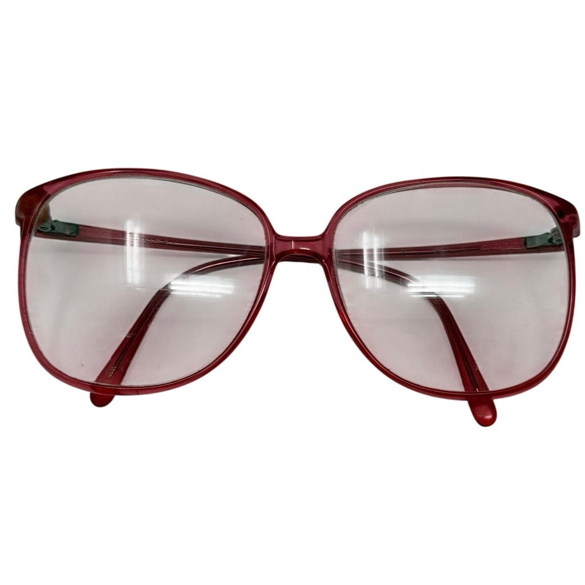 Vintage 70s Women's Frames Tura TL 11 Oversized Eyeglass Frames Red Japan 150