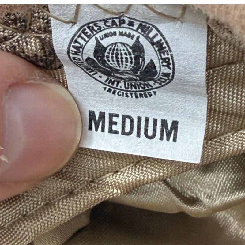 Vintage 60s Stetson Wool Newsboy Hat Men’s Medium Tan Snap Bill Classic Style