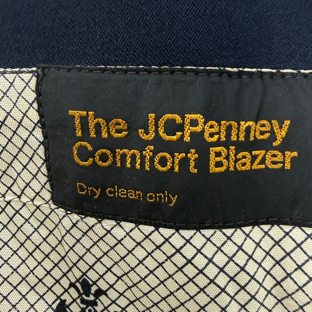 Vintage 70s JCPenney Comfort Blazer Navy Knit Sport Coat 40R