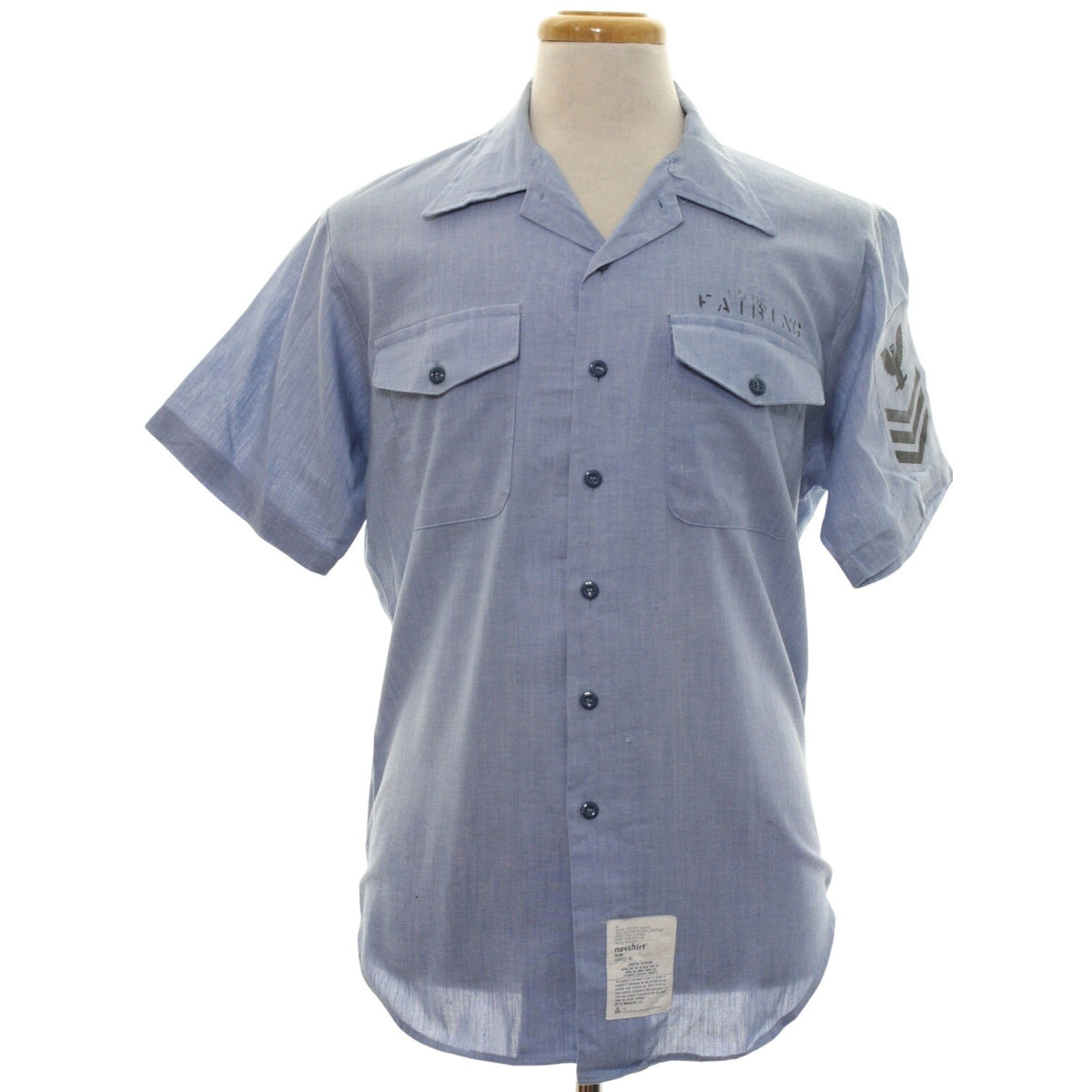 Vintage 80s Navshirt US Navy Utility Work Shirt Mens Medium Long