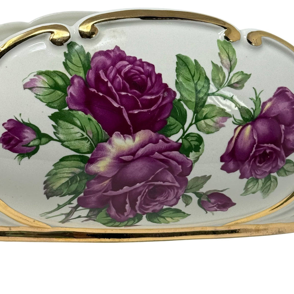 Royal Kohl 22K Gold Floral Porcelain Centerpiece Bowl #43 Vintage 1930s