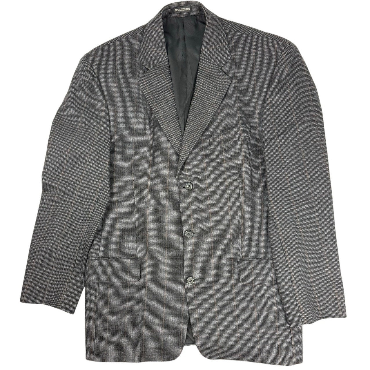 Vintage 90s Stafford Men's Gray Wool 3 Button Blazer Sport Coat 38R