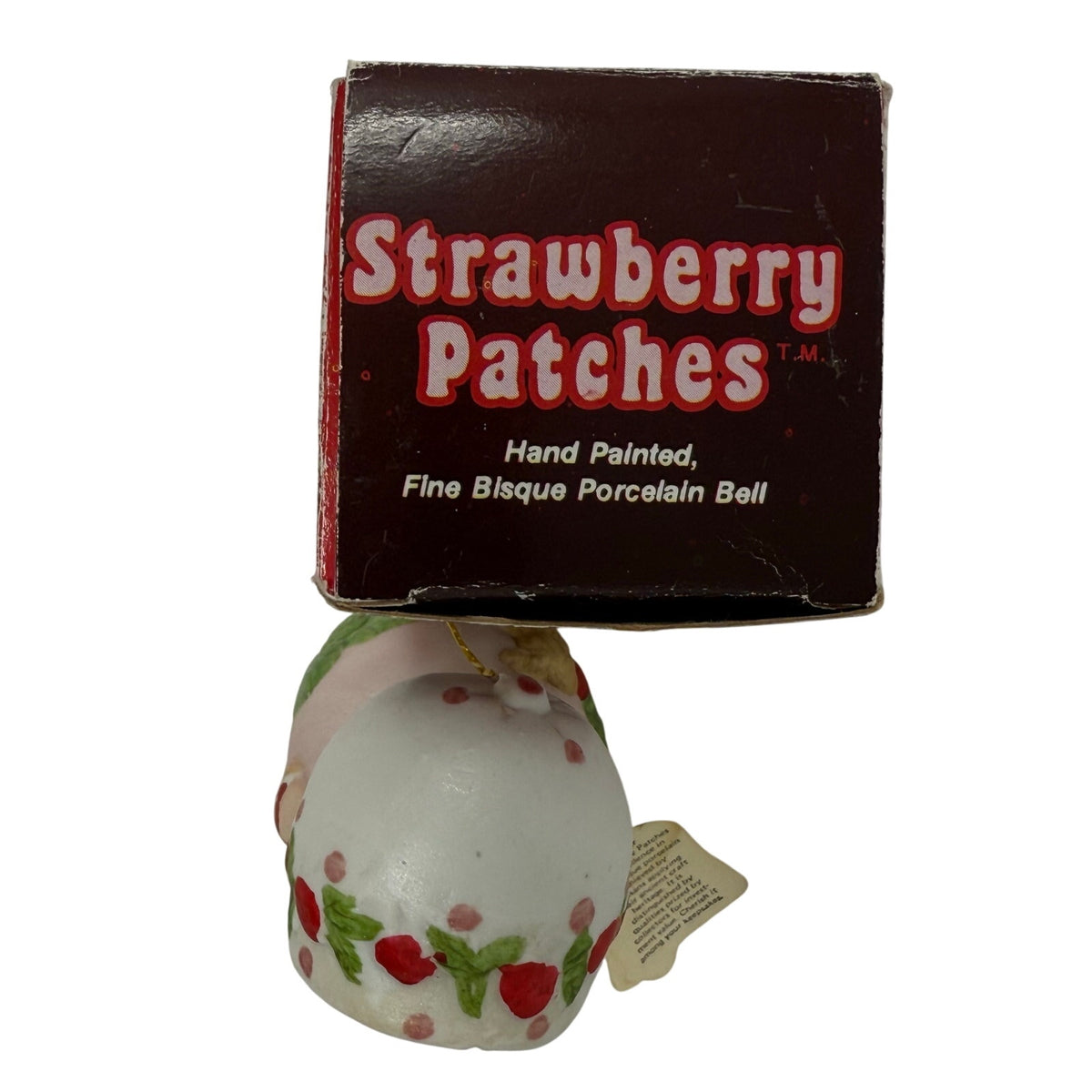 Vintage 80s Strawberry Patches Porcelain Bell Figurine Merri-Bells JASCO