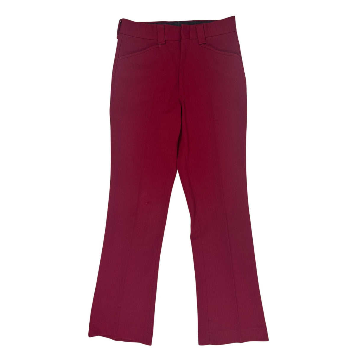 Vintage 70s Farah Wine Polyester Knit Pants Women's 31x33 USA Made