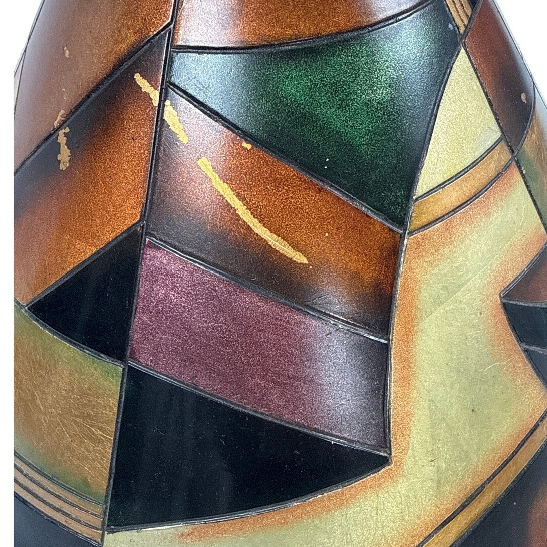 Vintage 80s Alexander Kalifano Post Modern Geometric Art Deco Lamp Shade 17.5”