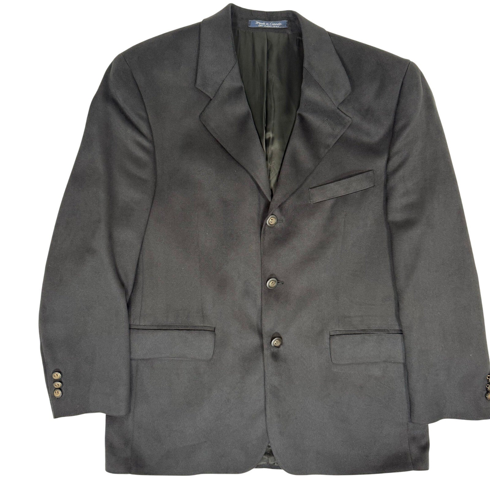 Vintage 90s Men's 42R Black Velour Blazer Jacket Lord & Taylor Fifth Ave