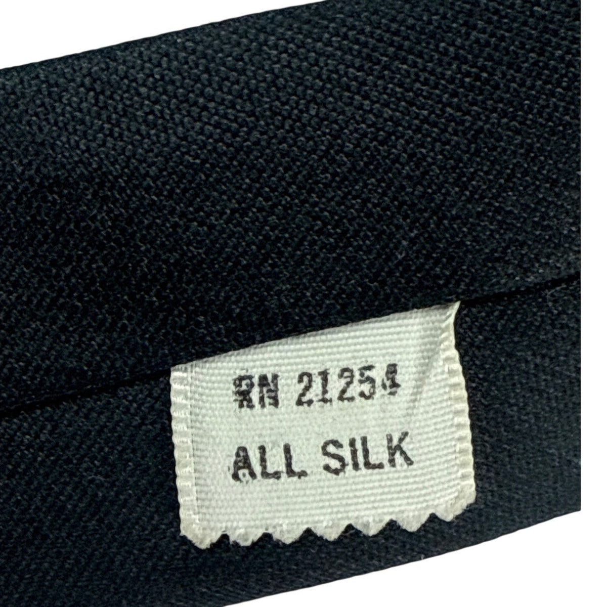 Vintage 60s Boys Black Silk Pre-Tied Skinny Necktie 15” Formal