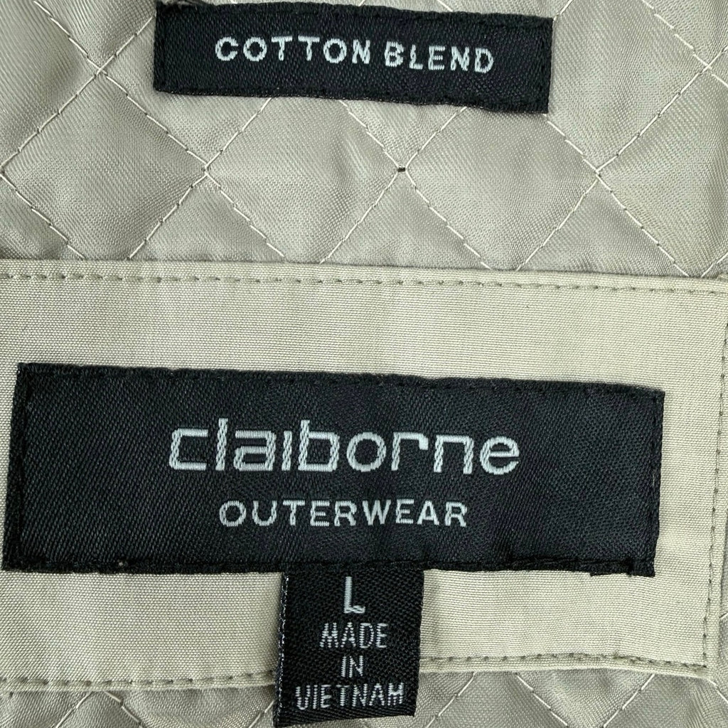 Vintage 90s Liz Claiborne Men’s Large Beige Car Coat Removable Liner 48” Chest