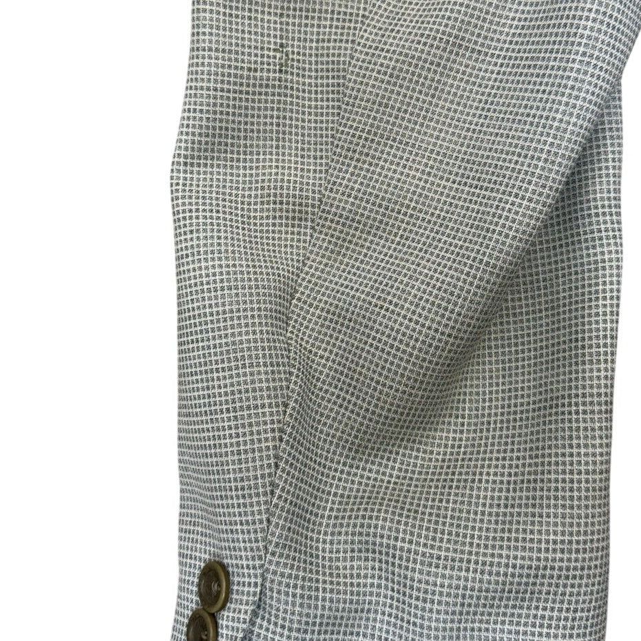 Canali Proposta Italy Blazer Gray Green Men's 44 Wool Suit Jacket