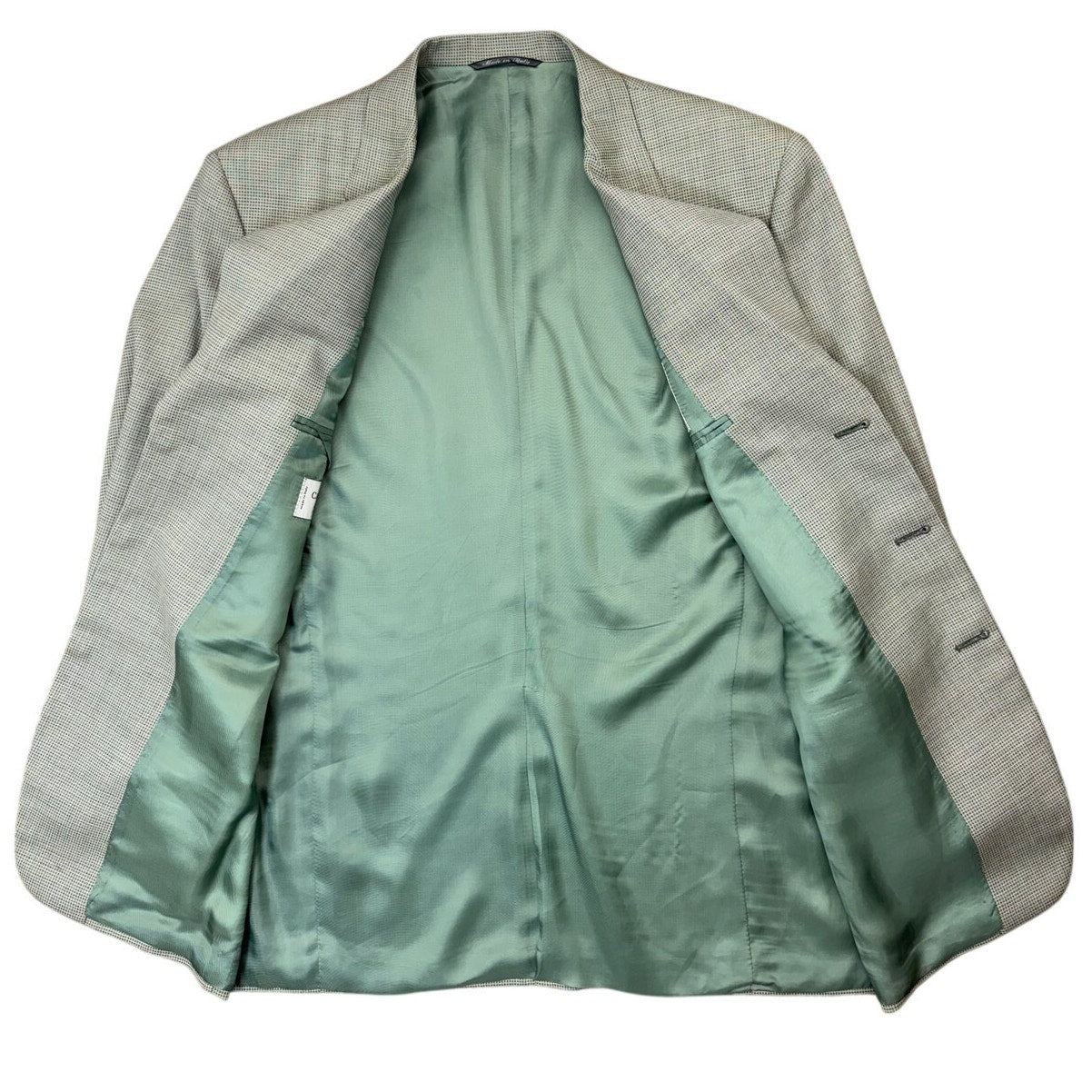 Canali Proposta Italy Blazer Gray Green Men's 44 Wool Suit Jacket