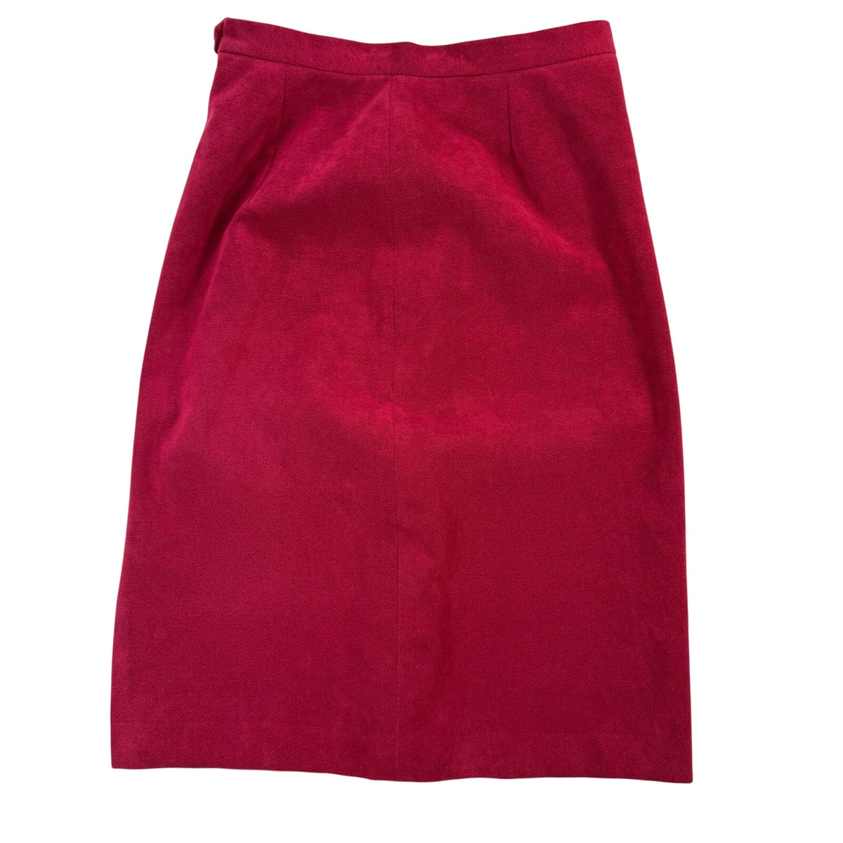 Vintage 70s Women's Medium Skirt Suit Lilli Ann Ultrasuede Fuchsia Red Union