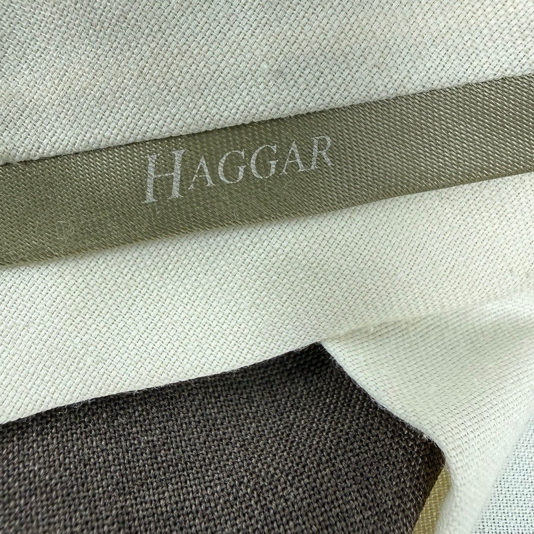 Vintage 1990s Haggar Men's Brown Wool Blend Dress Pants 38x28