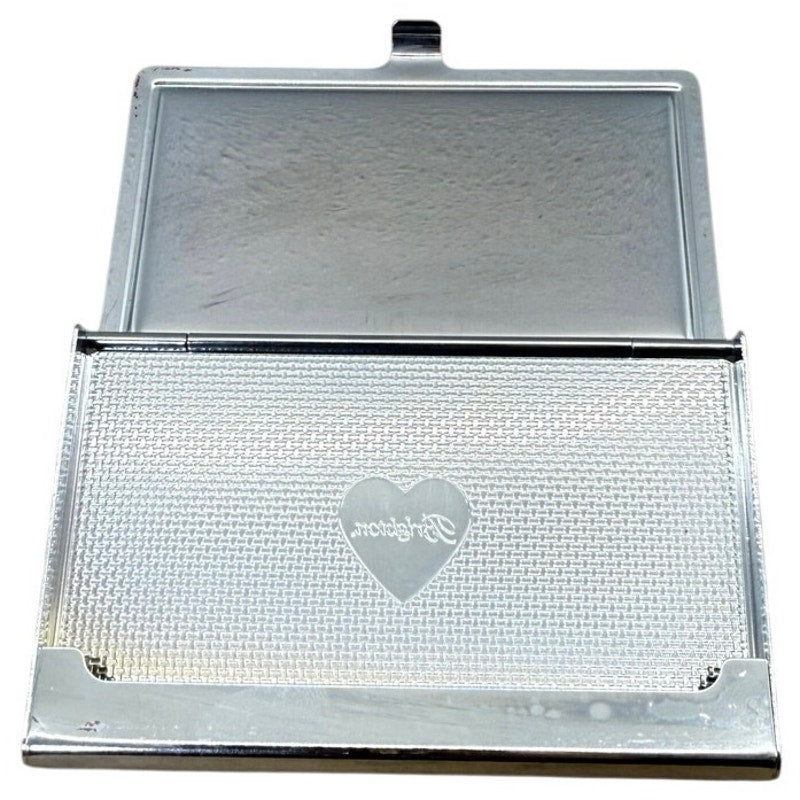 Brighton Business Card Holder Mirror Silver 2.5x3.5