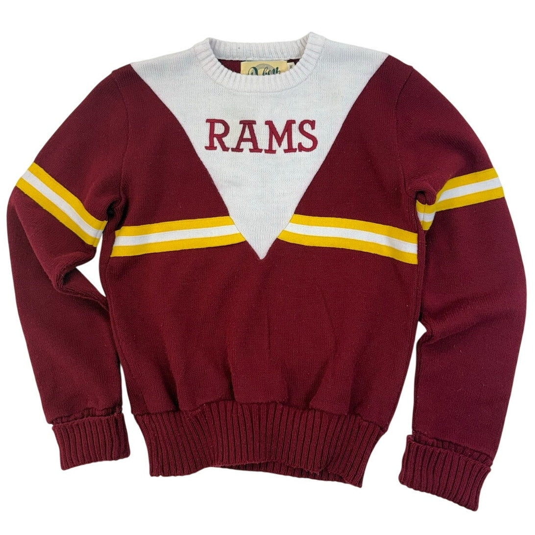 Vintage 60s Dehen Rams Cheerleading Sweater Women's M Portland Oregon USA