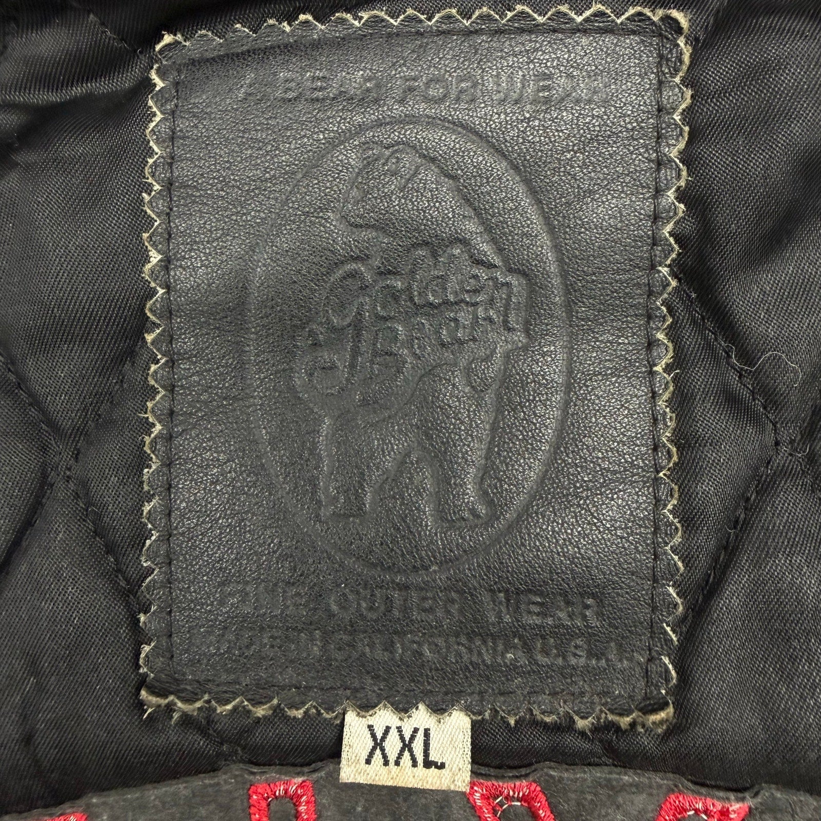 Vintage 80s Flying Leather Wool Bomber Jacket Men's XXL USA Flying P Supply