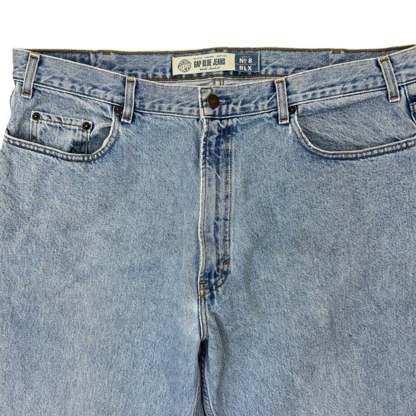 Vintage 90s GAP Light Wash Relaxed Fit Jeans Men's W40 L32 USA