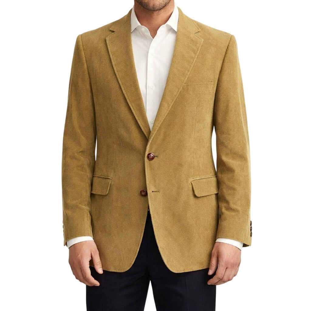 Vintage 80s Men's Medium Caramel Brown Blazer Woods 40R