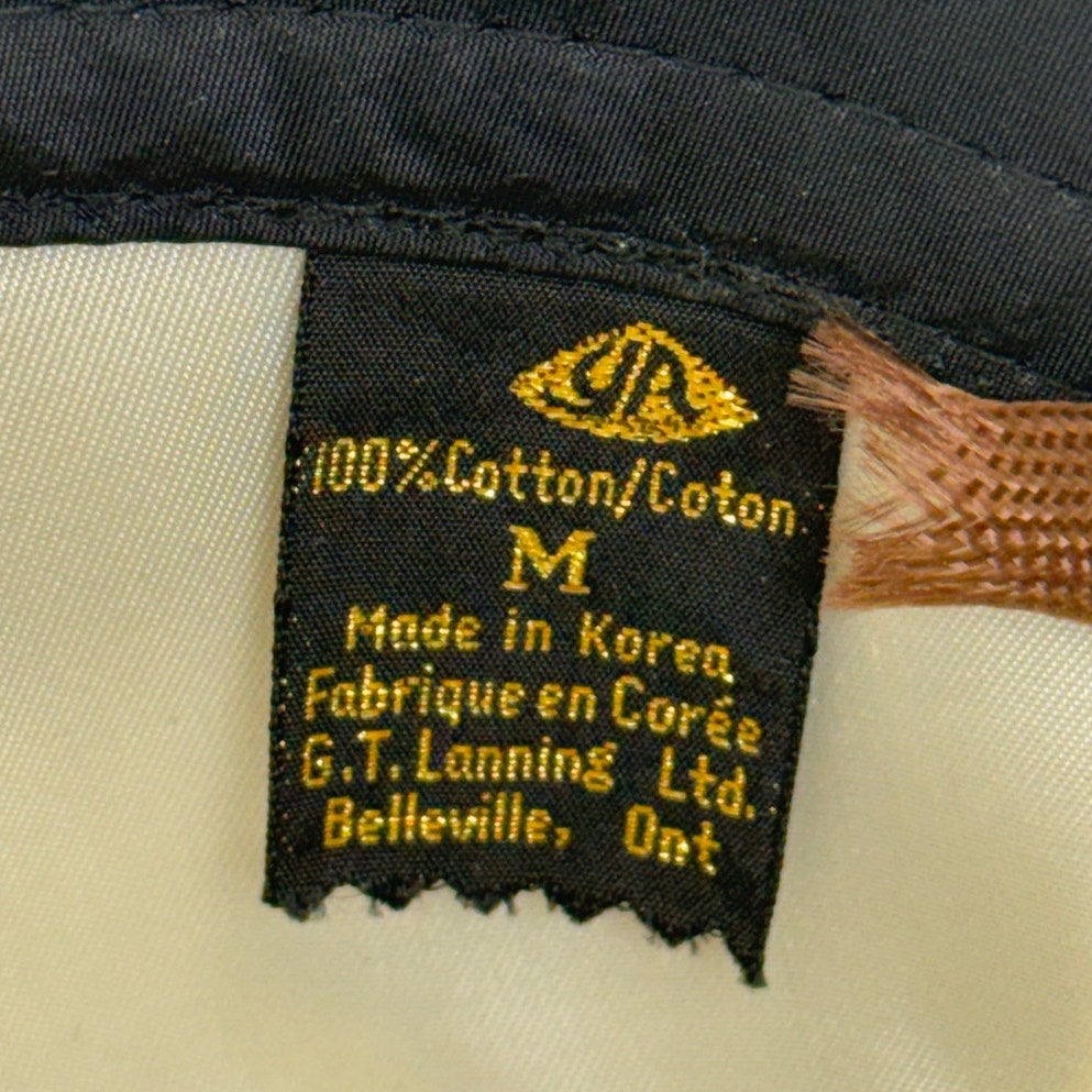 Vintage 1990s Lansing Workman Blue Cotton Western Cowboy Hat Leopard Band Unisex