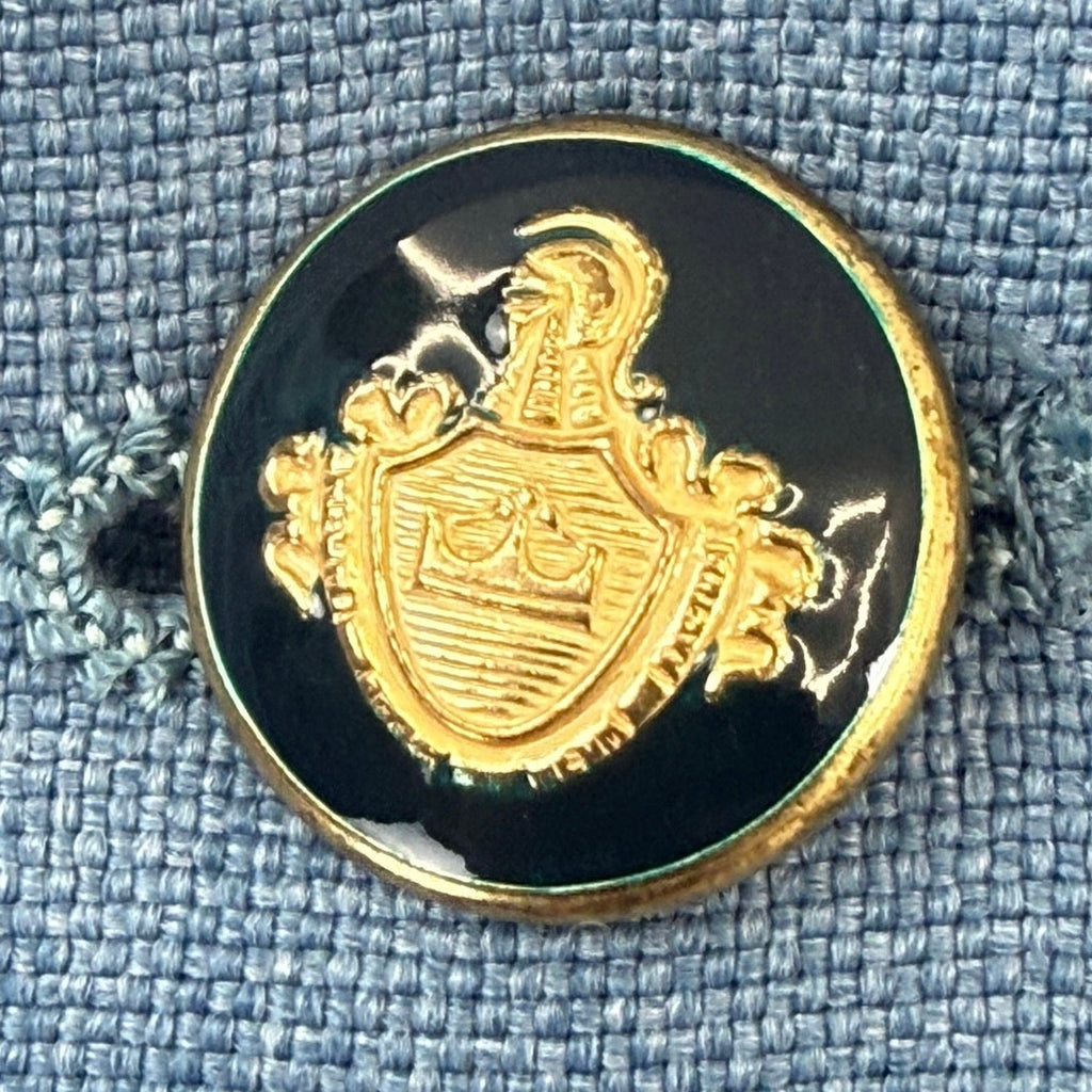 Vintage 70s The Knack Baby Blue Sport Coat Blazer Men's 40 Gold Crest Buttons
