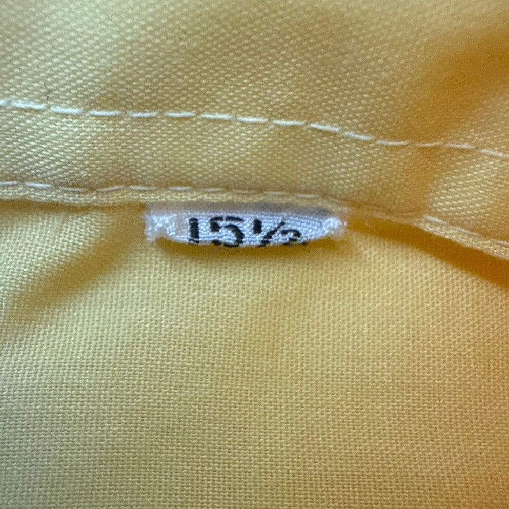 Vintage 70s Kings Road Yellow Short Sleeve Shirt Men's 15.5 44 Chest
